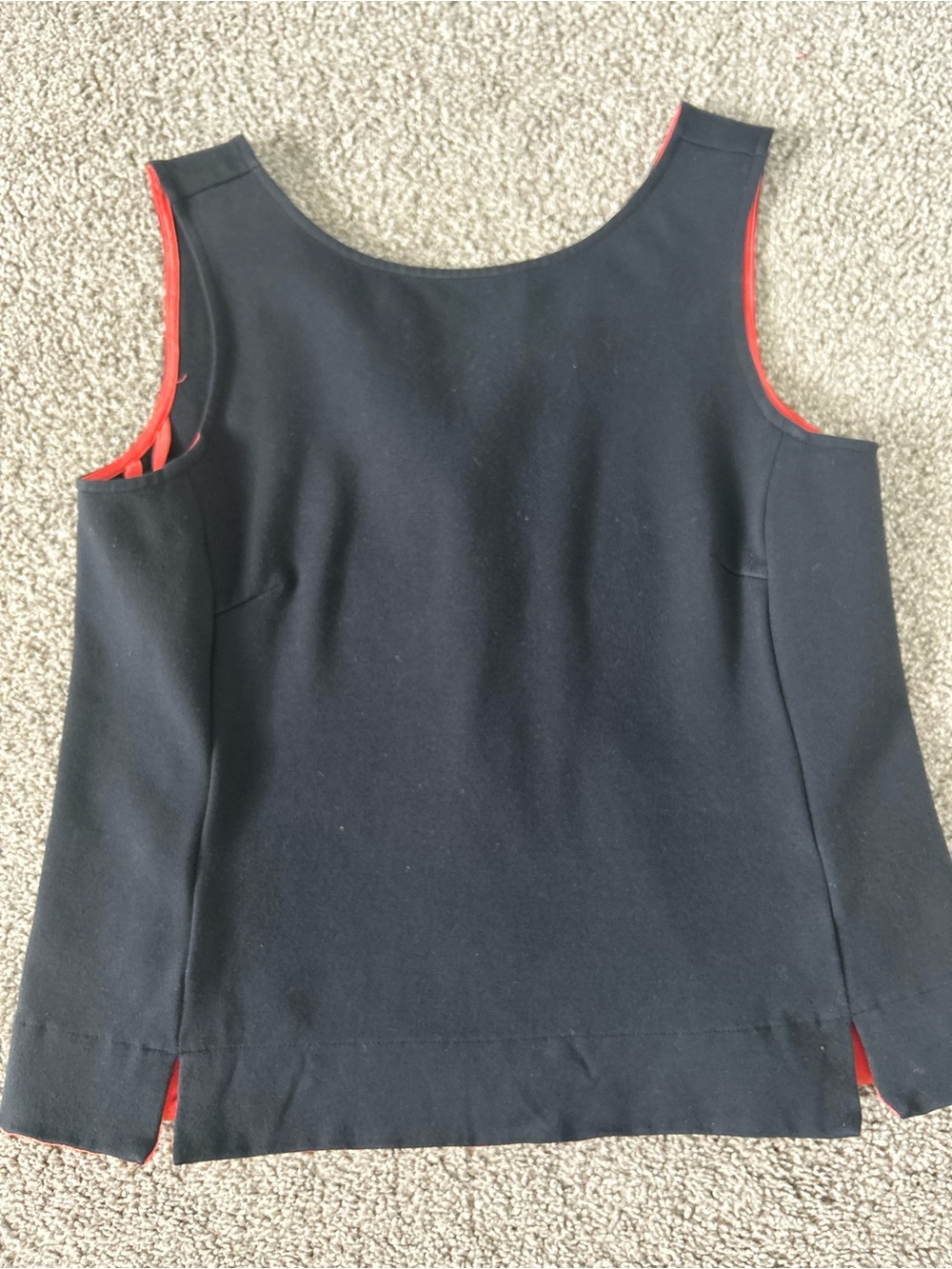 Ivanka Trump Black Tank Top with Red Trim